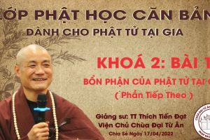 LỚP GIÁO LÝ PHẬT HỌC CĂN BẢN KHOÁ 2 BÀI 1 : BỔN PHẬN CỦA PHẬT TỬ TẠI GIA ( Phần Tiếp Theo )